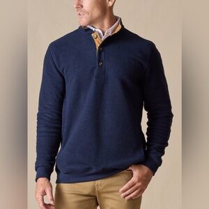 Straight Down Men’s Pullover Size XL Foothill V2 Placket - Indigo Made In USA